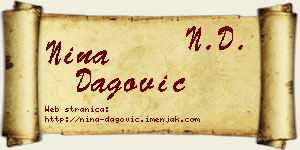 Nina Dagović vizit kartica